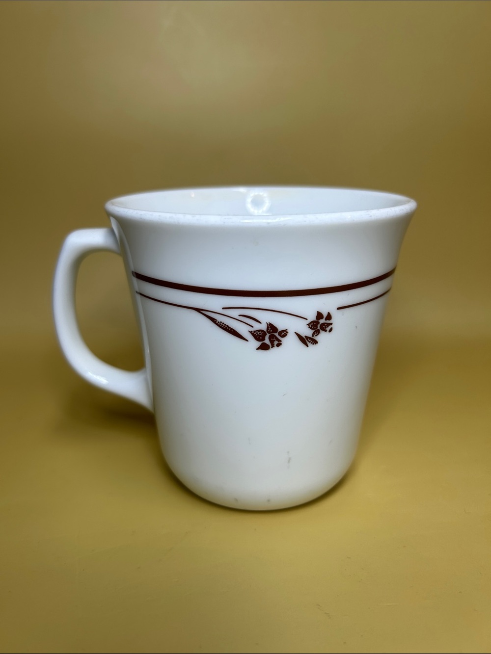 MELODY by Corning Corelle Elegant White and Brown Floral Mug